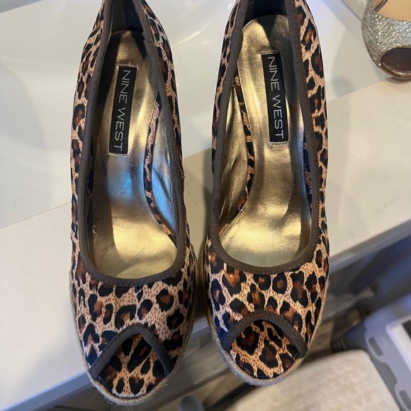 Nine West Leopard Wedges - Picture 2 of 5